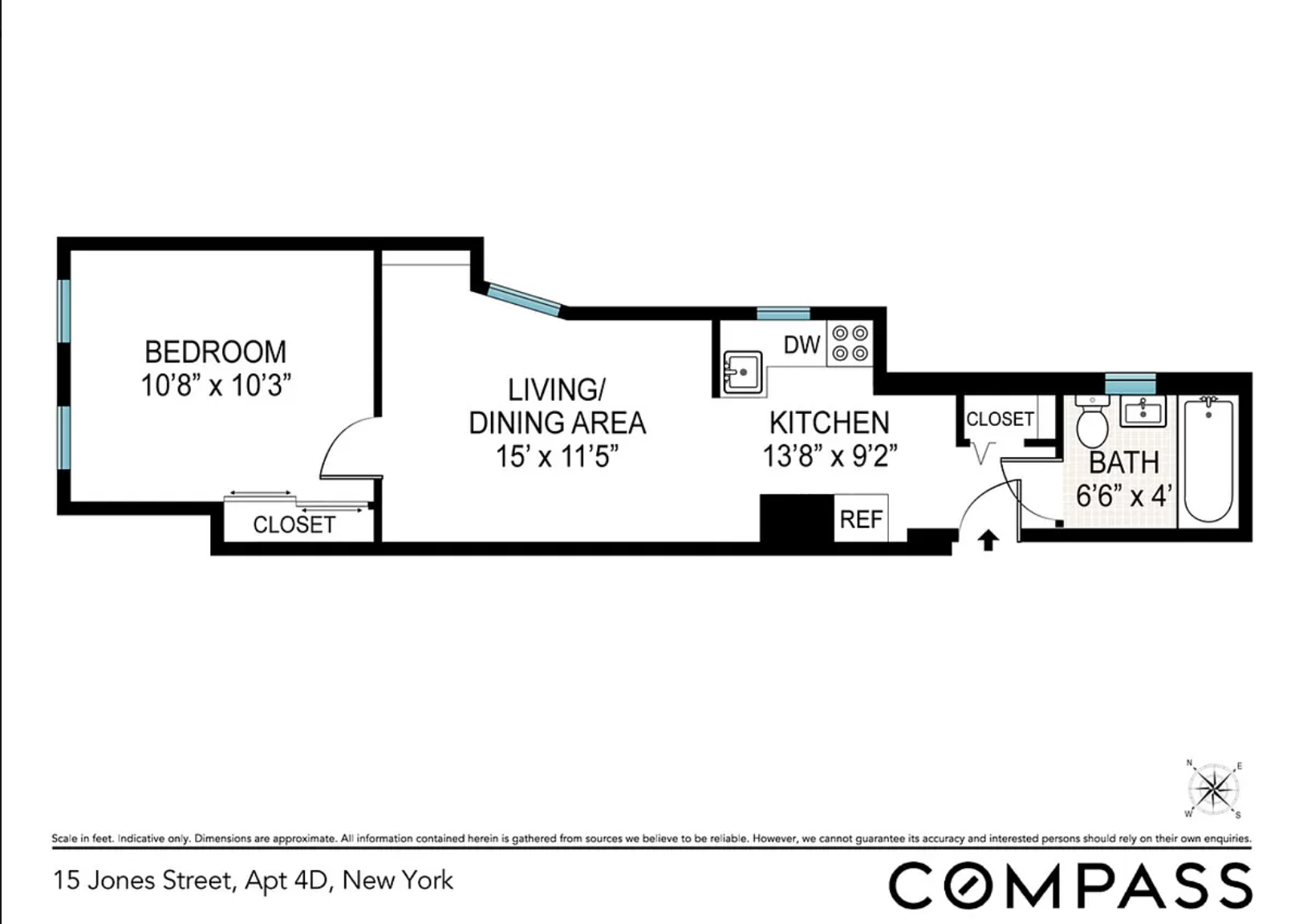 Floorplan for 15 Jones Street, 4D