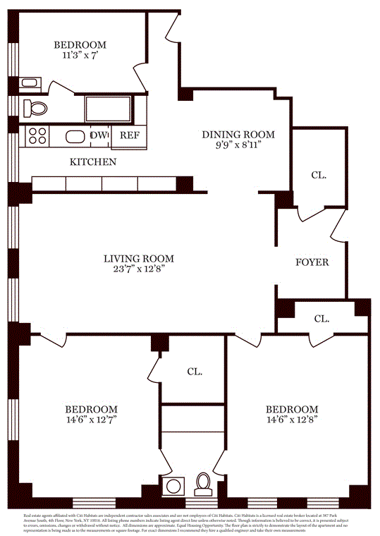 Floorplan for 785 West End Avenue, 6B