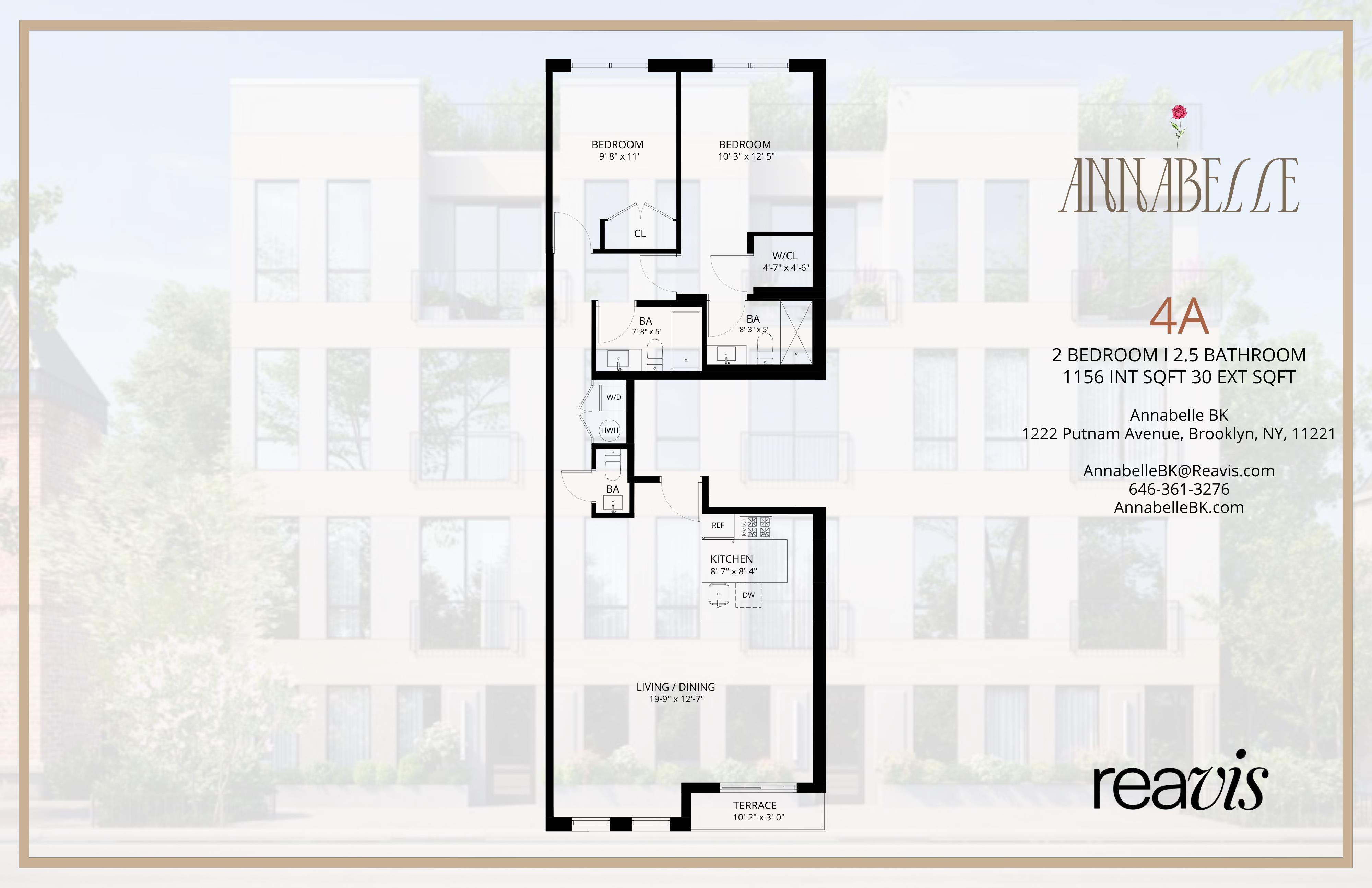 Floorplan for 1222 Putnam Avenue, PH-A