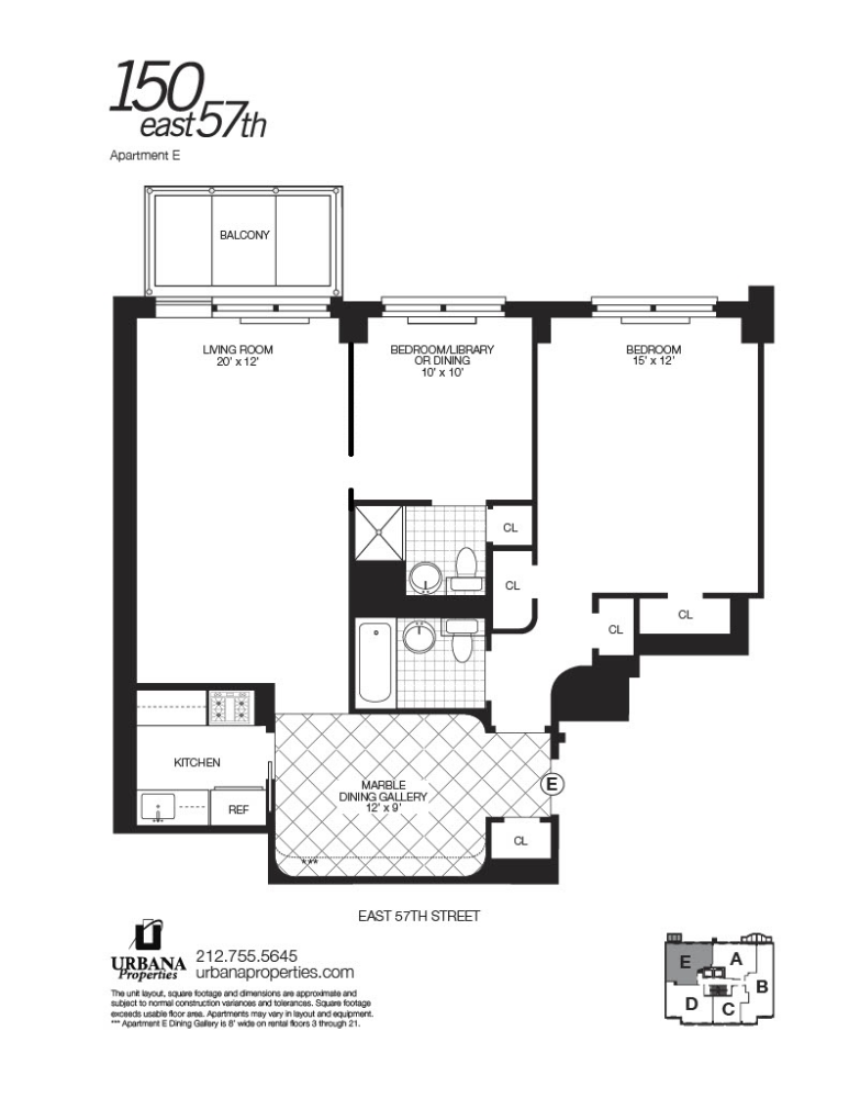 Floorplan for 150 East 57th Street, 31E