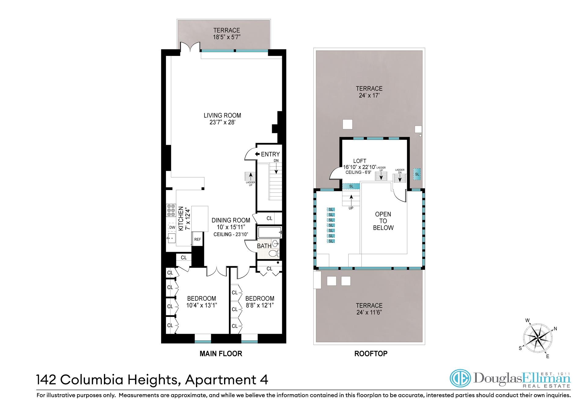 Floorplan for 142 Columbia Heights, 4