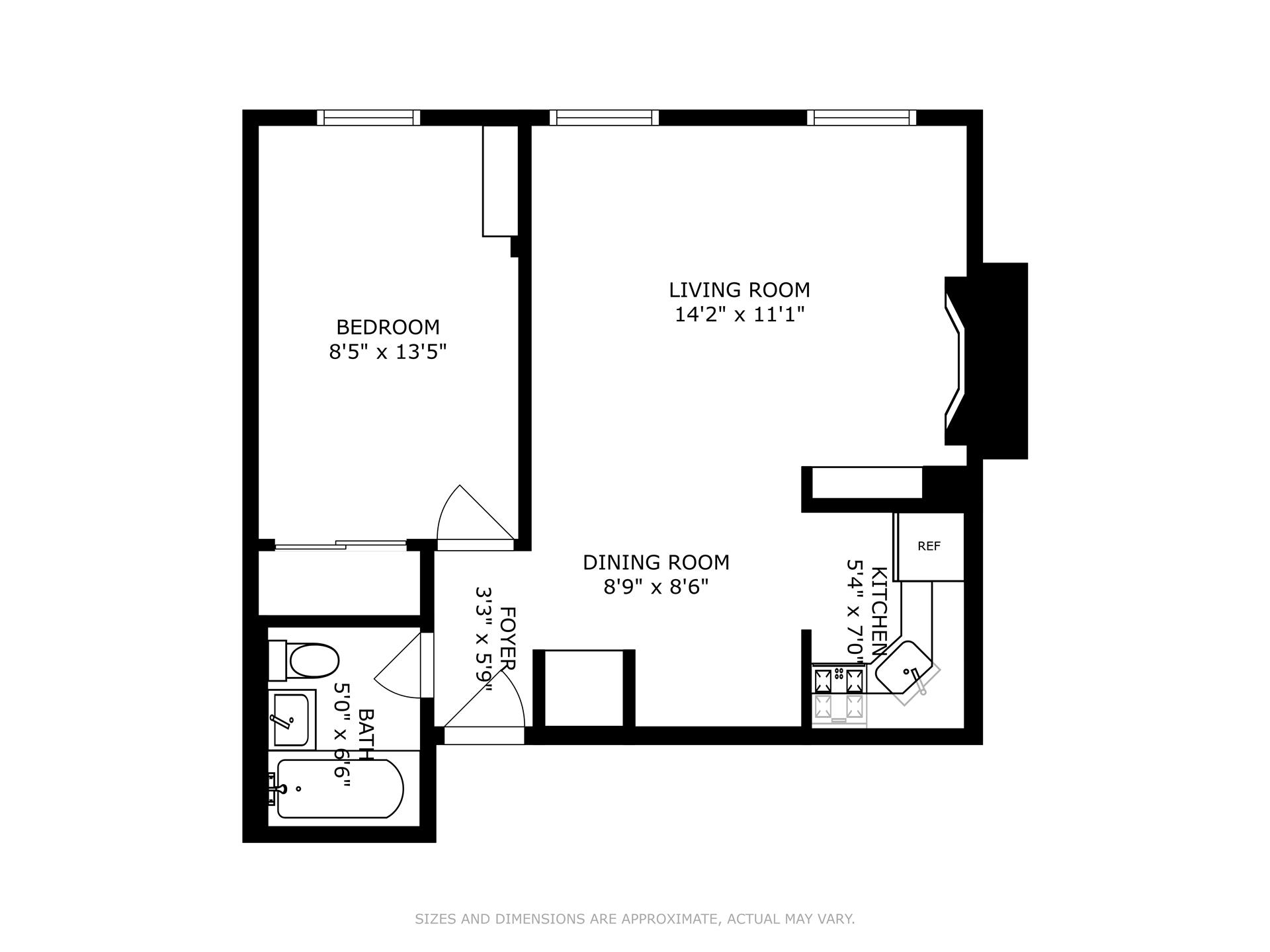 Floorplan for 146 West 82nd Street, 3A