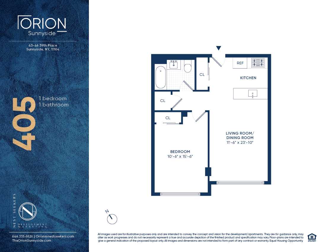 Floorplan for 43-46 39th Place, 405