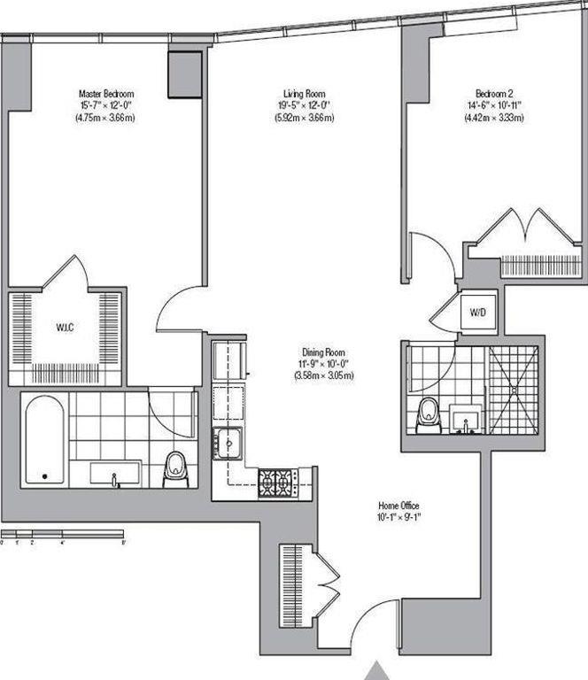 Floorplan for 1600 Broadway, 19G