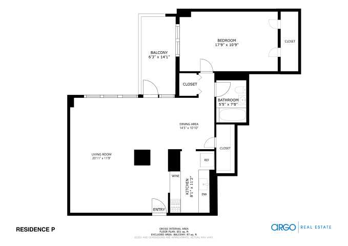 Floorplan for 3333 Henry Hudson Parkway, 23P