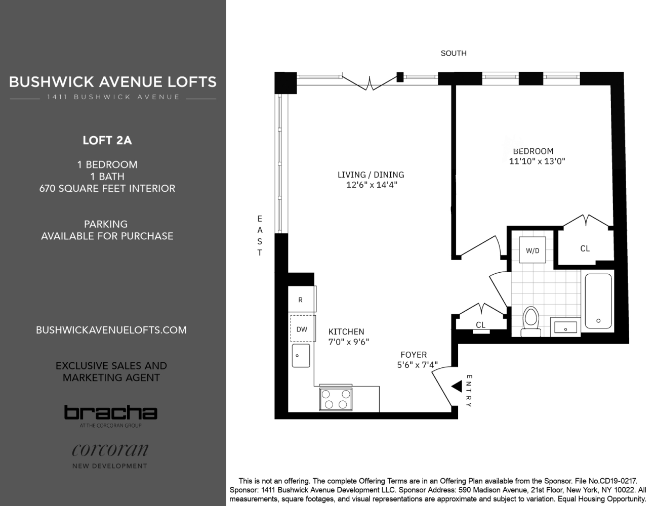 Floorplan for 1411 Bushwick Avenue, 2A