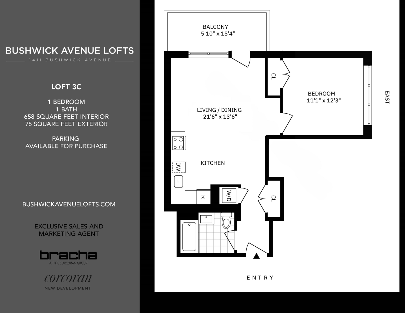 Floorplan for 1411 Bushwick Avenue, 3C