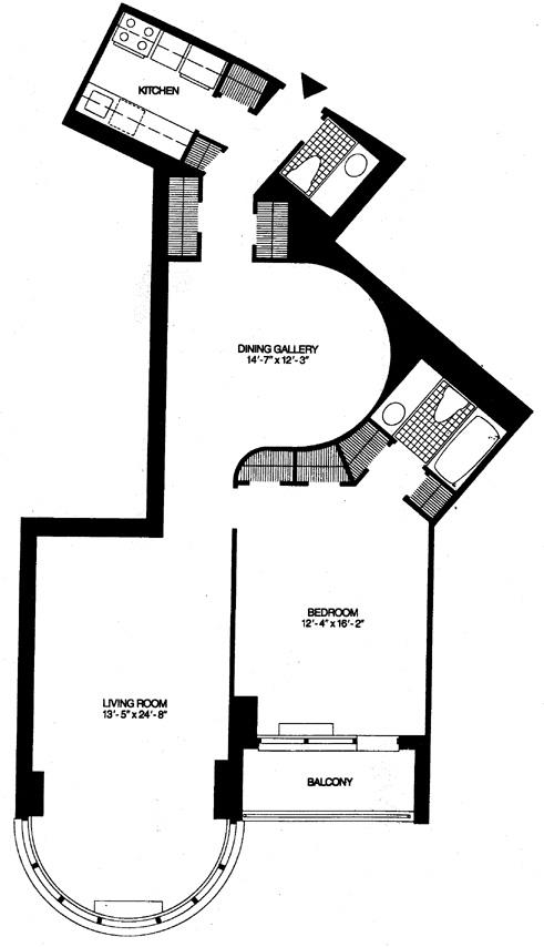 Floorplan for 330 East 38th Street, 26A