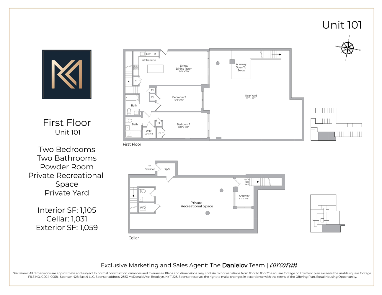 Floorplan for 428 East 9th Street, 101