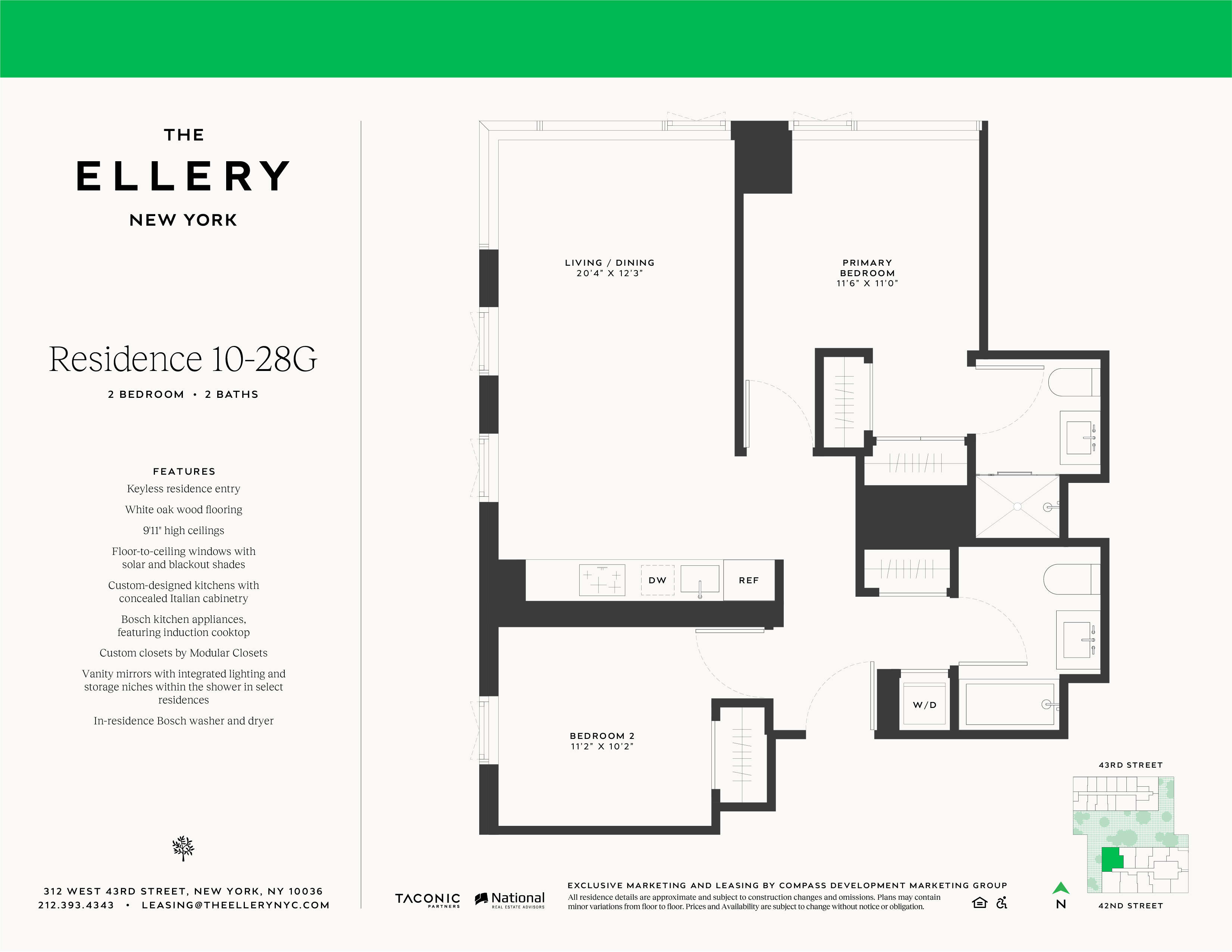 Floorplan for 312 West 43rd Street, 12G