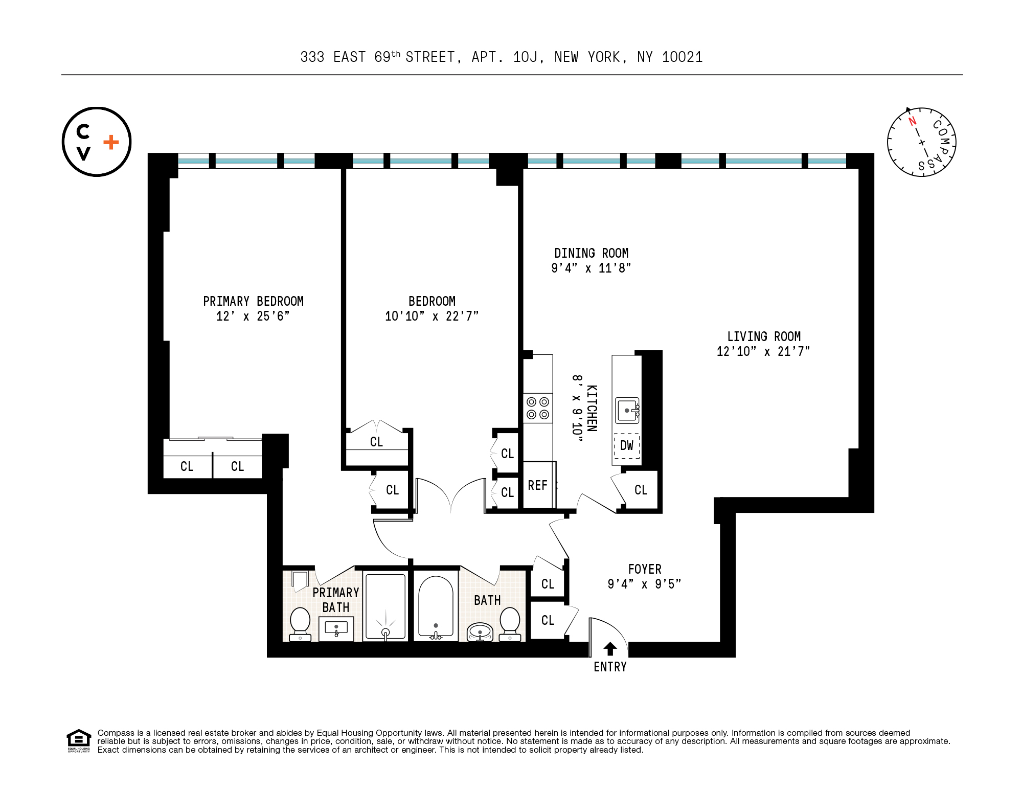 Floorplan for 333 East 69th Street, 10J