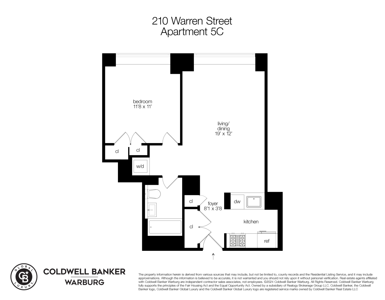 Floorplan for 210 Warren Street, 5C