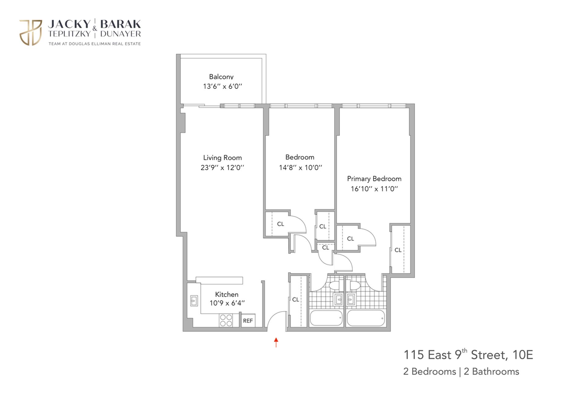 Floorplan for 115 East 9th Street, 10E