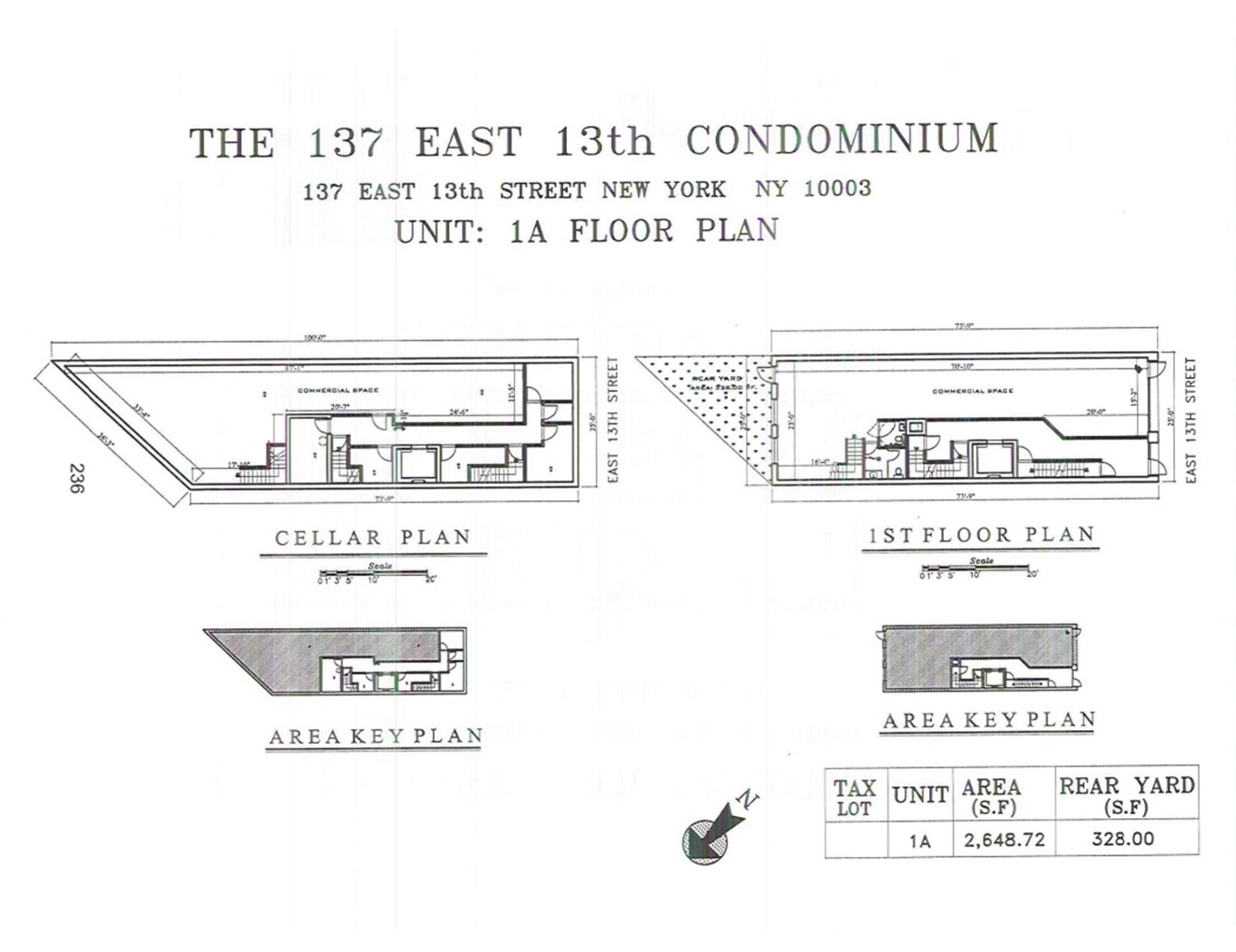 Floorplan for 137 East 13th Street, 1A/RETAIL