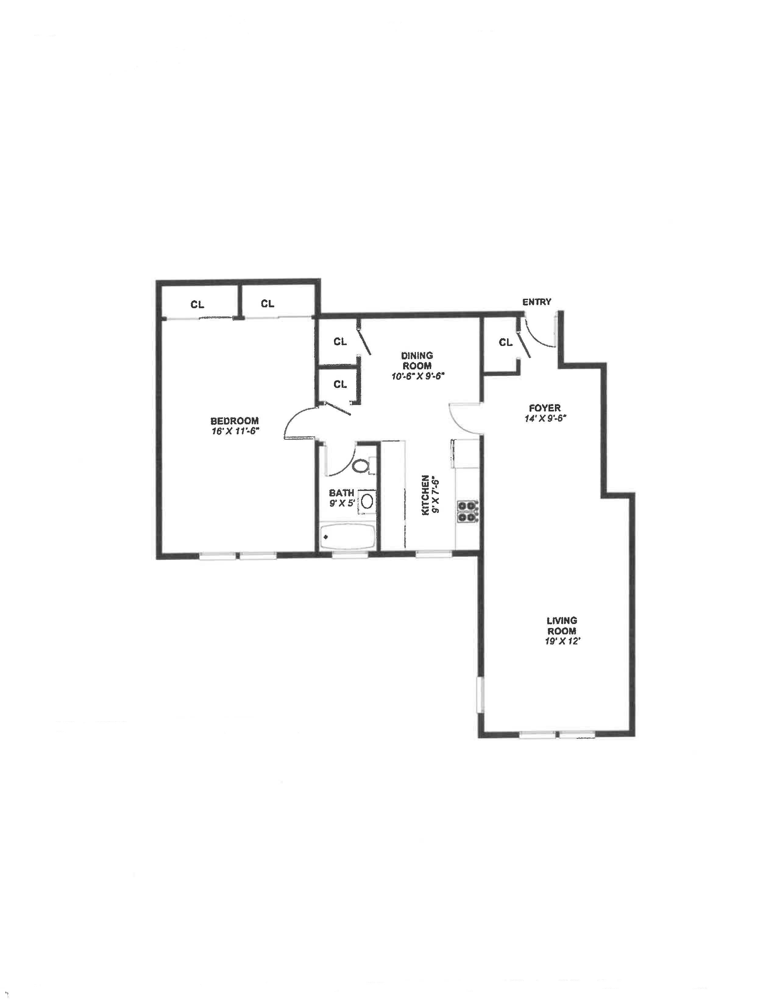 Floorplan for 620 West 239th Street, 5-D