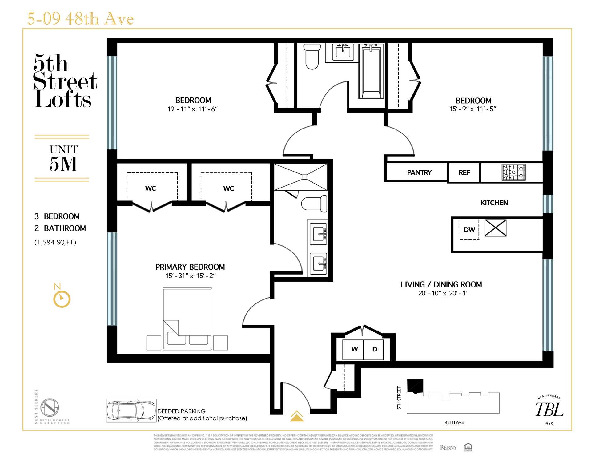 Floorplan for 5-09 48th Avenue, 5-M