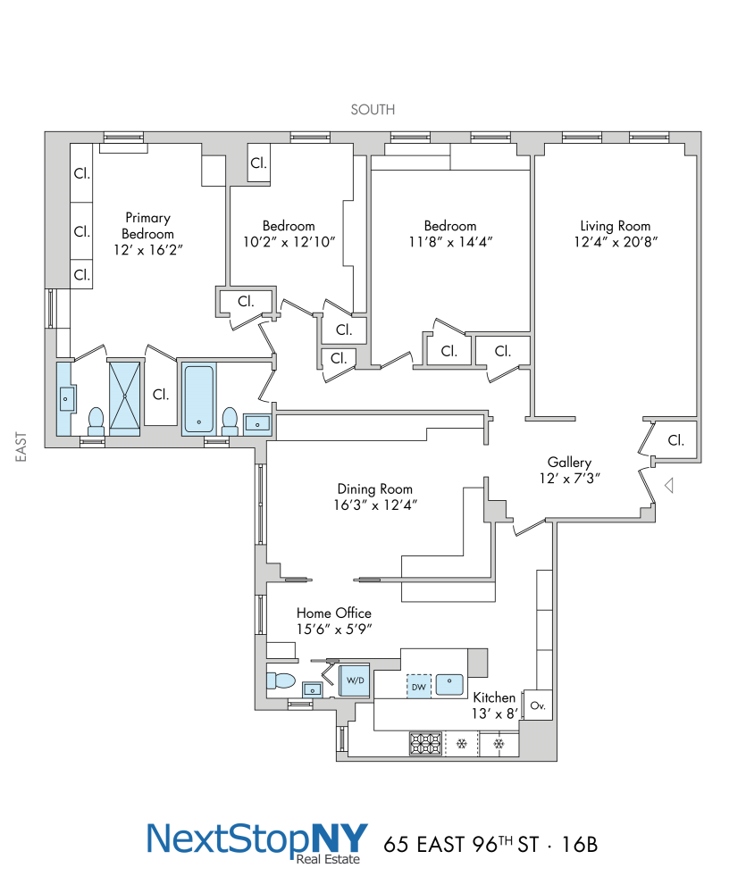 Floorplan for 65 East 96th Street, 16B