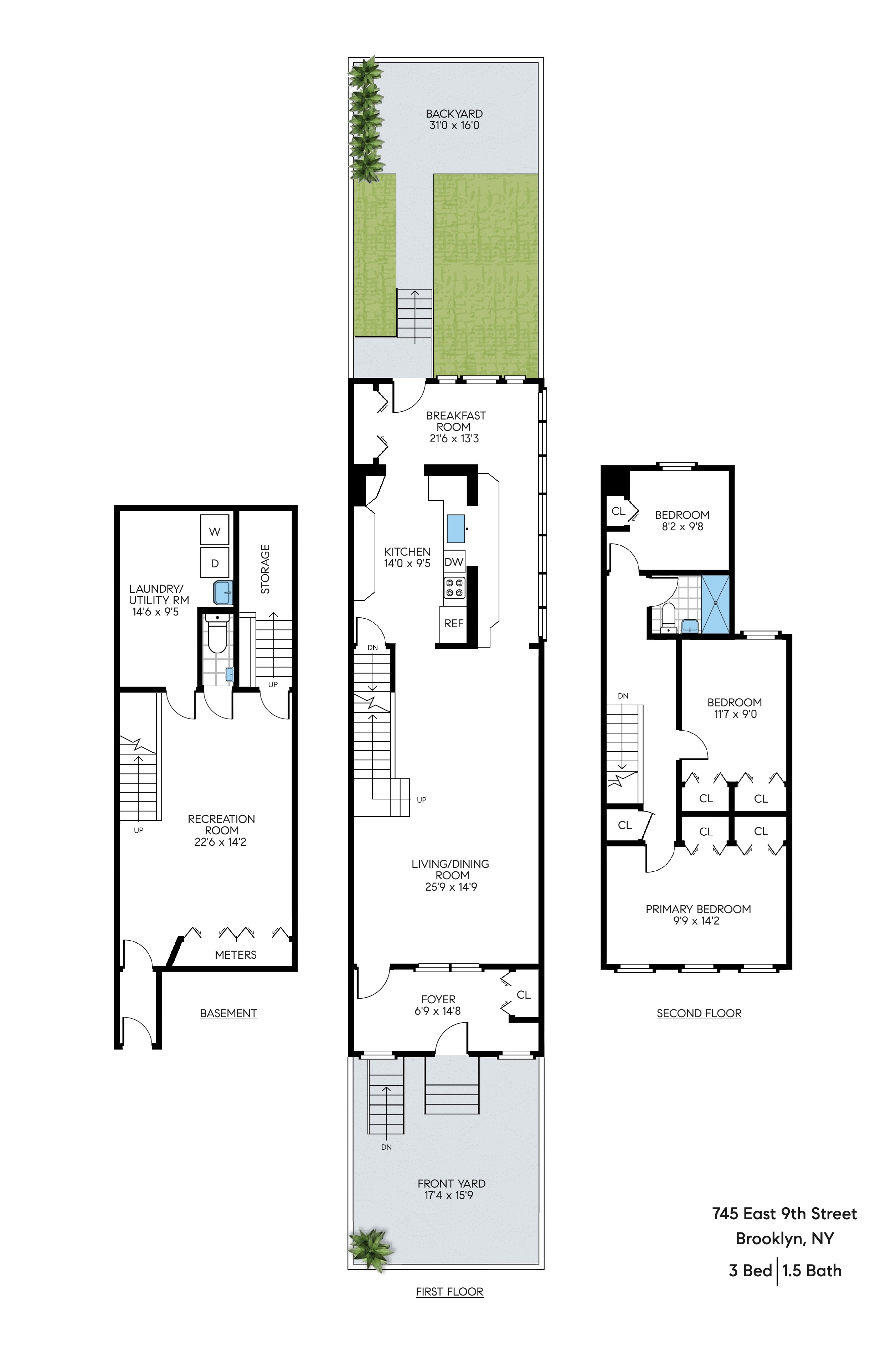 Floorplan for 745 East 9th Street