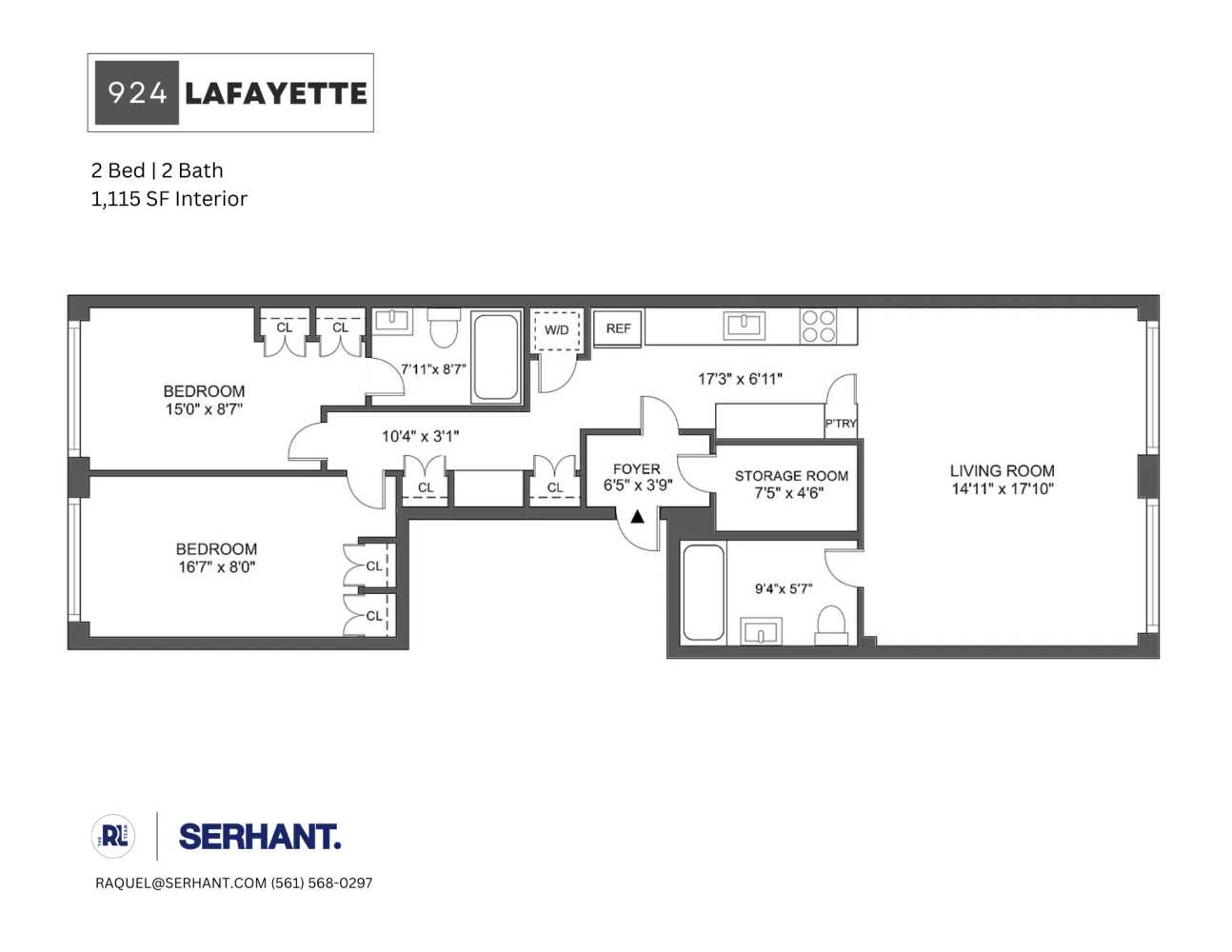 Floorplan for 924 Lafayette Avenue, 2F