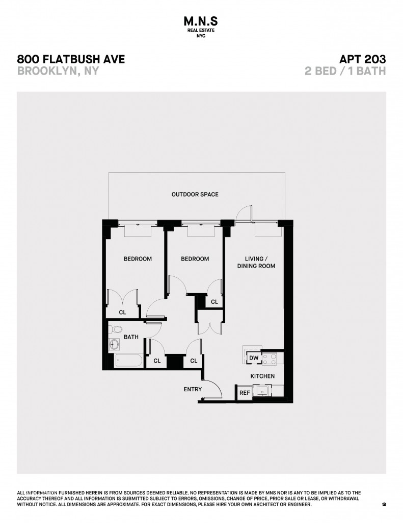 Floorplan for 800 Flatbush Avenue, 203