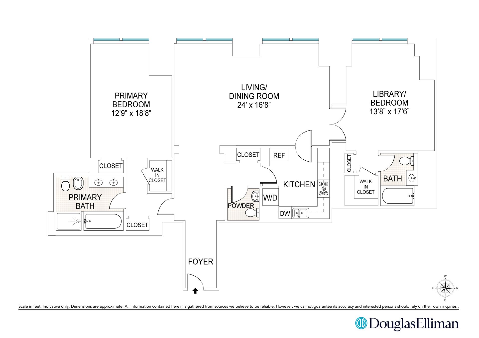 Floorplan for 845 United Nations Plaza, 55D