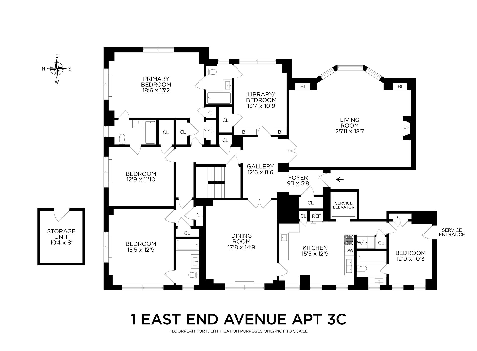 Floorplan for 1 East End Avenue, 3C