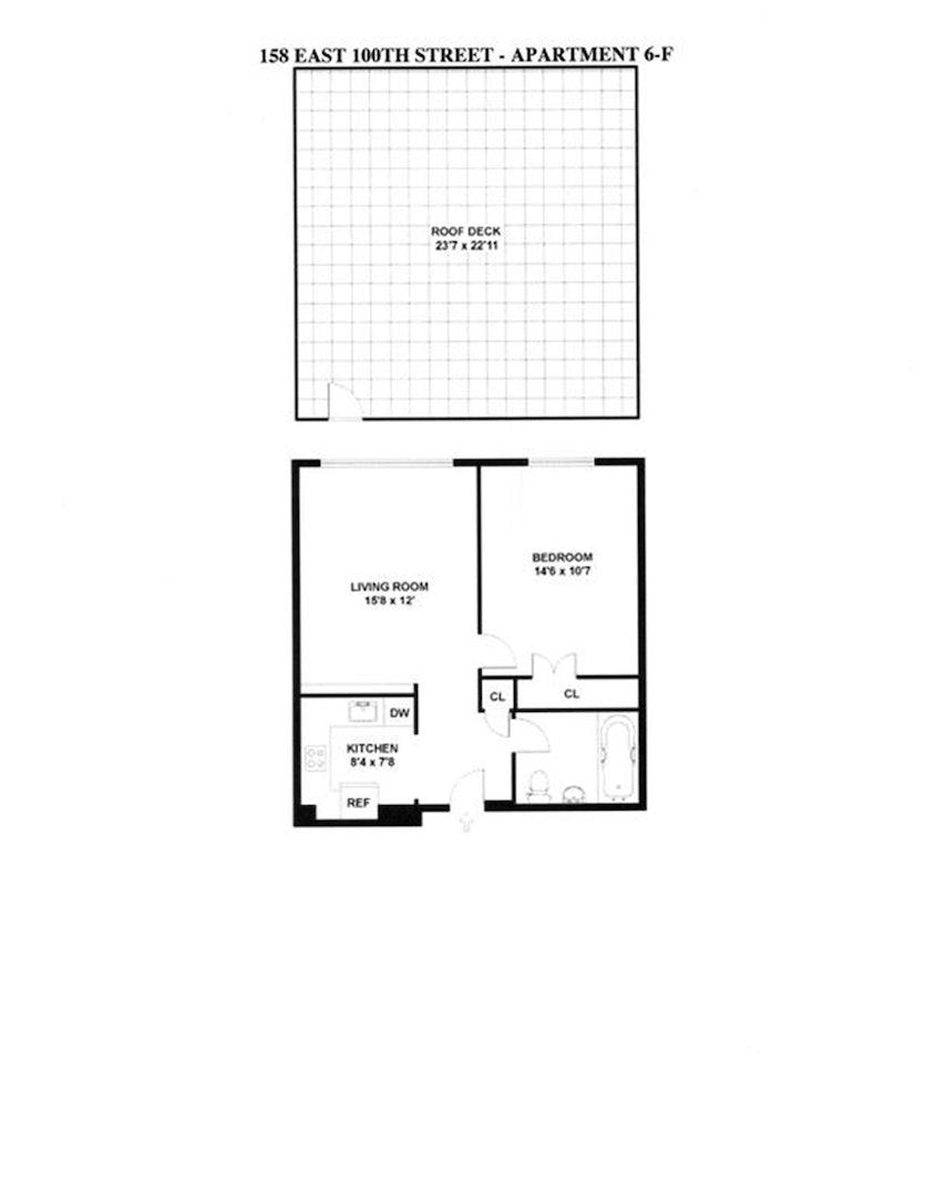 Floorplan for 158 East 100th Street, PHF