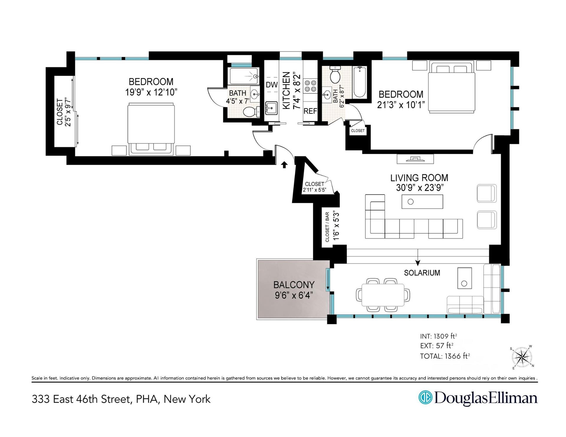 Floorplan for 333 East 46th Street, PHA