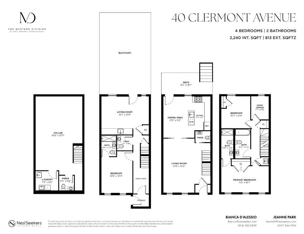 Floorplan for 40 Clermont Avenue