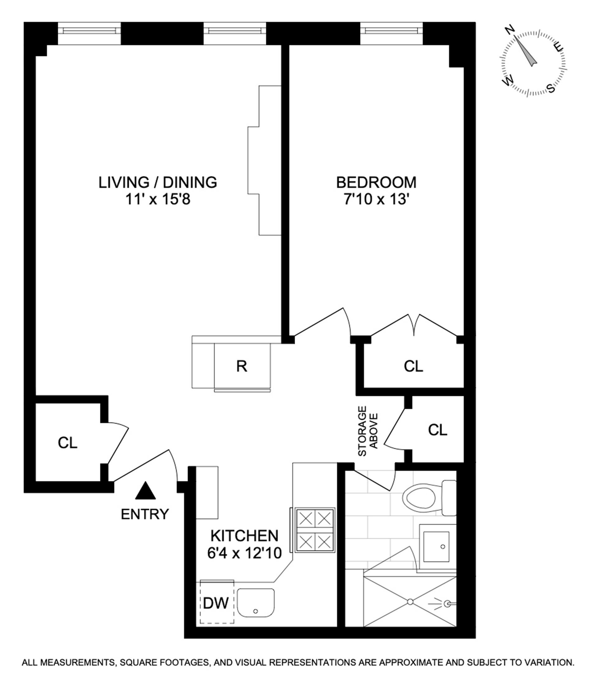 Floorplan for 41 West 16th Street, 2B