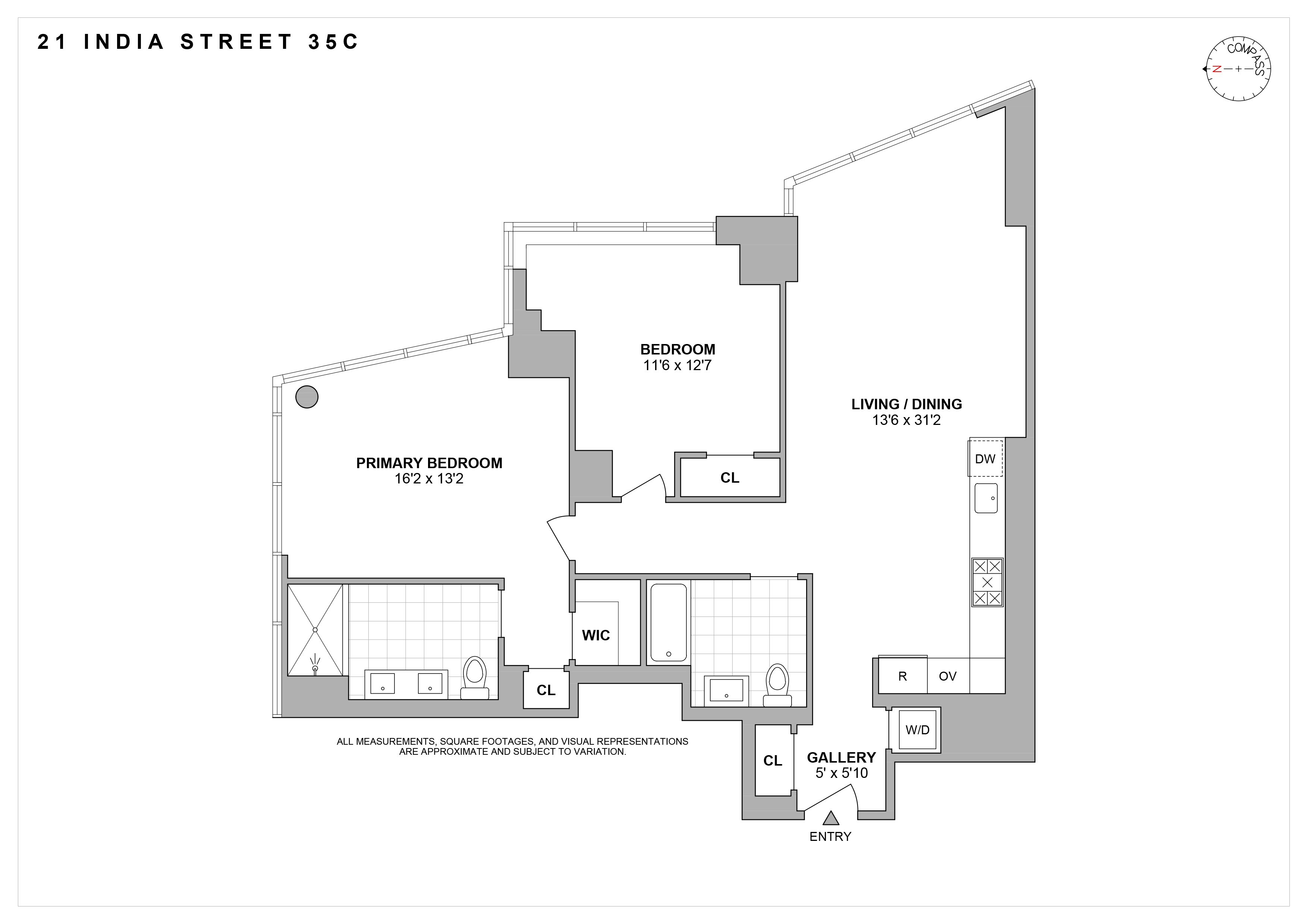 Floorplan for 21 India Street, 35C