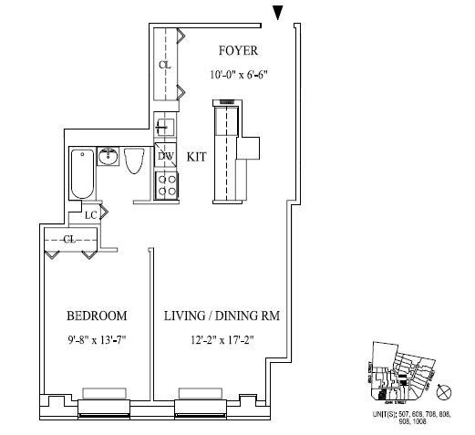 Floorplan for 99 John Street, 908