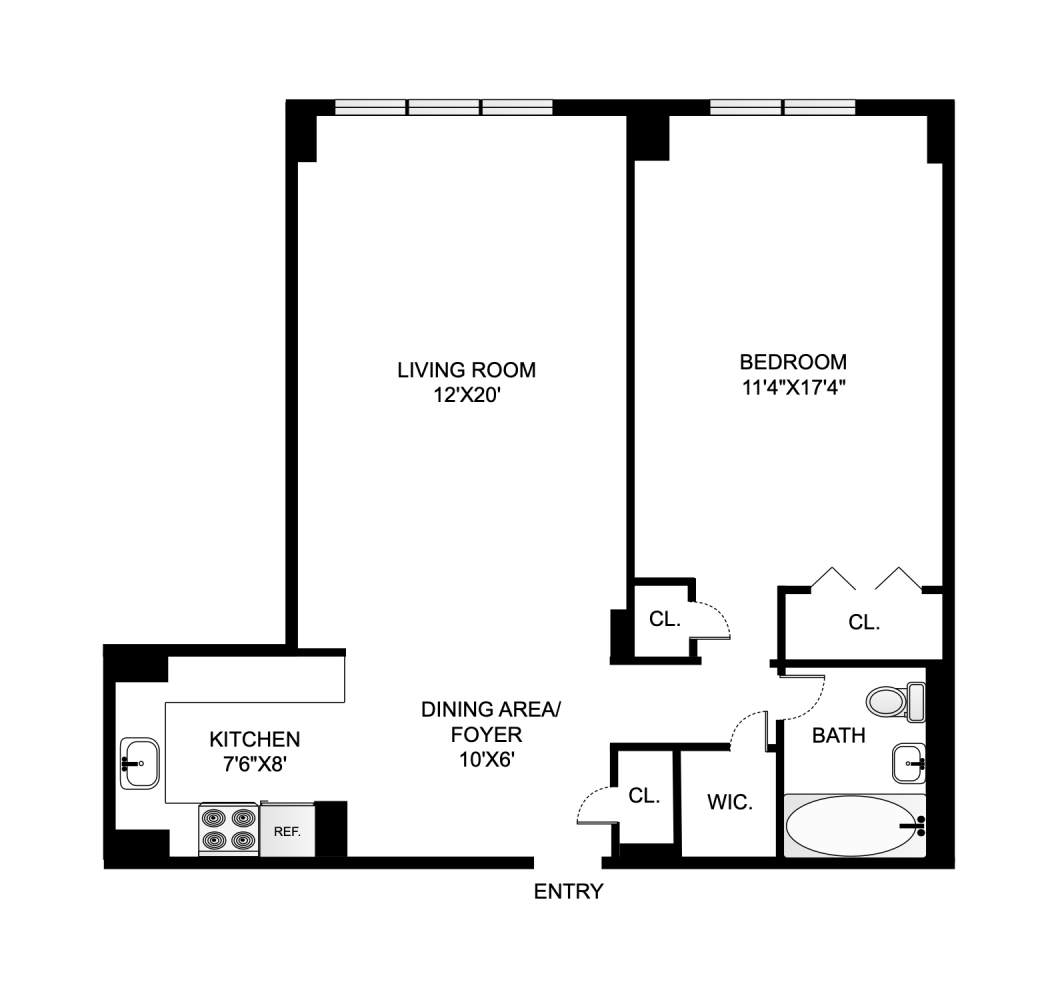 Floorplan for 3731 73rd Street, 3B