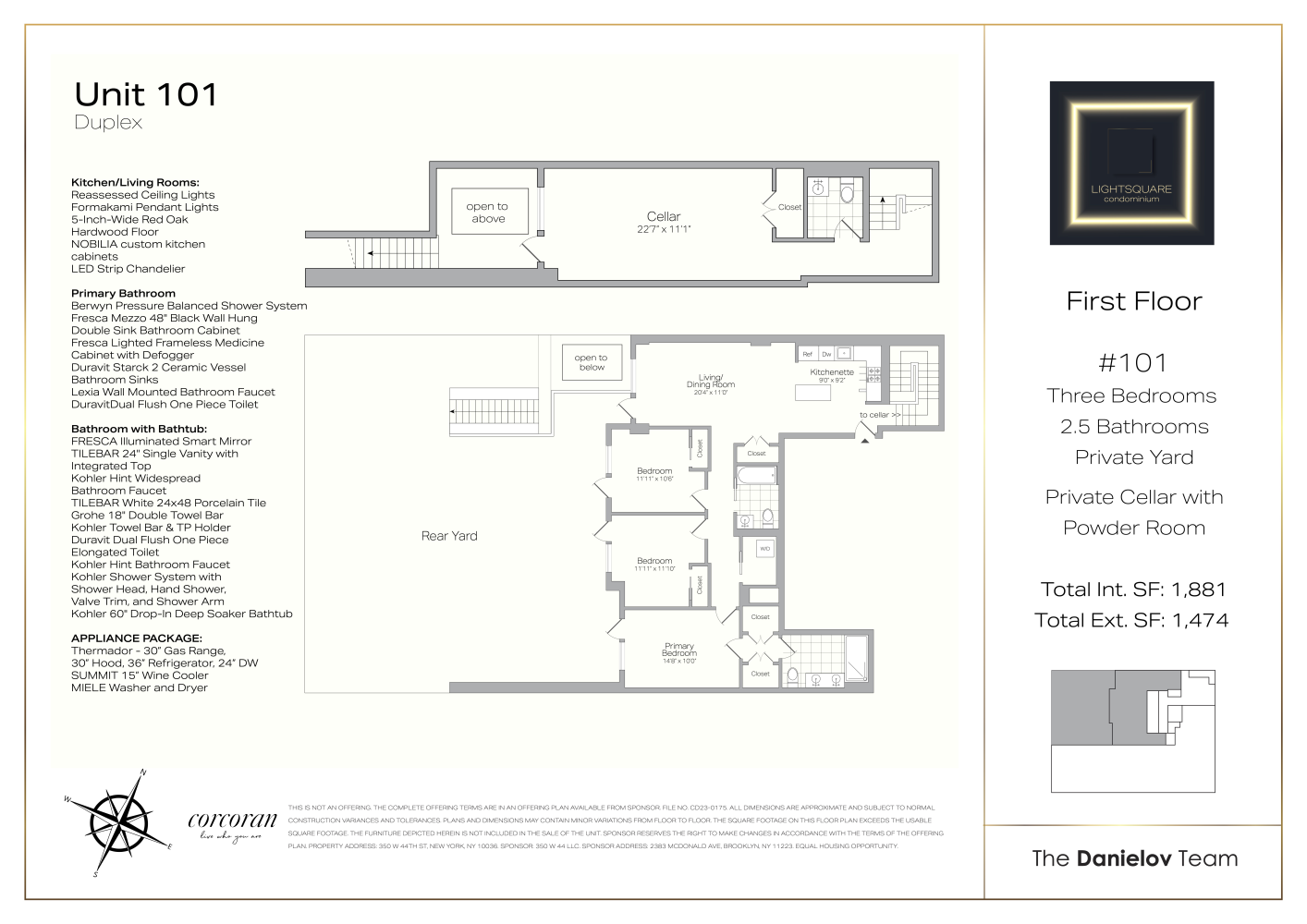 Floorplan for 350 West 44th Street, 101