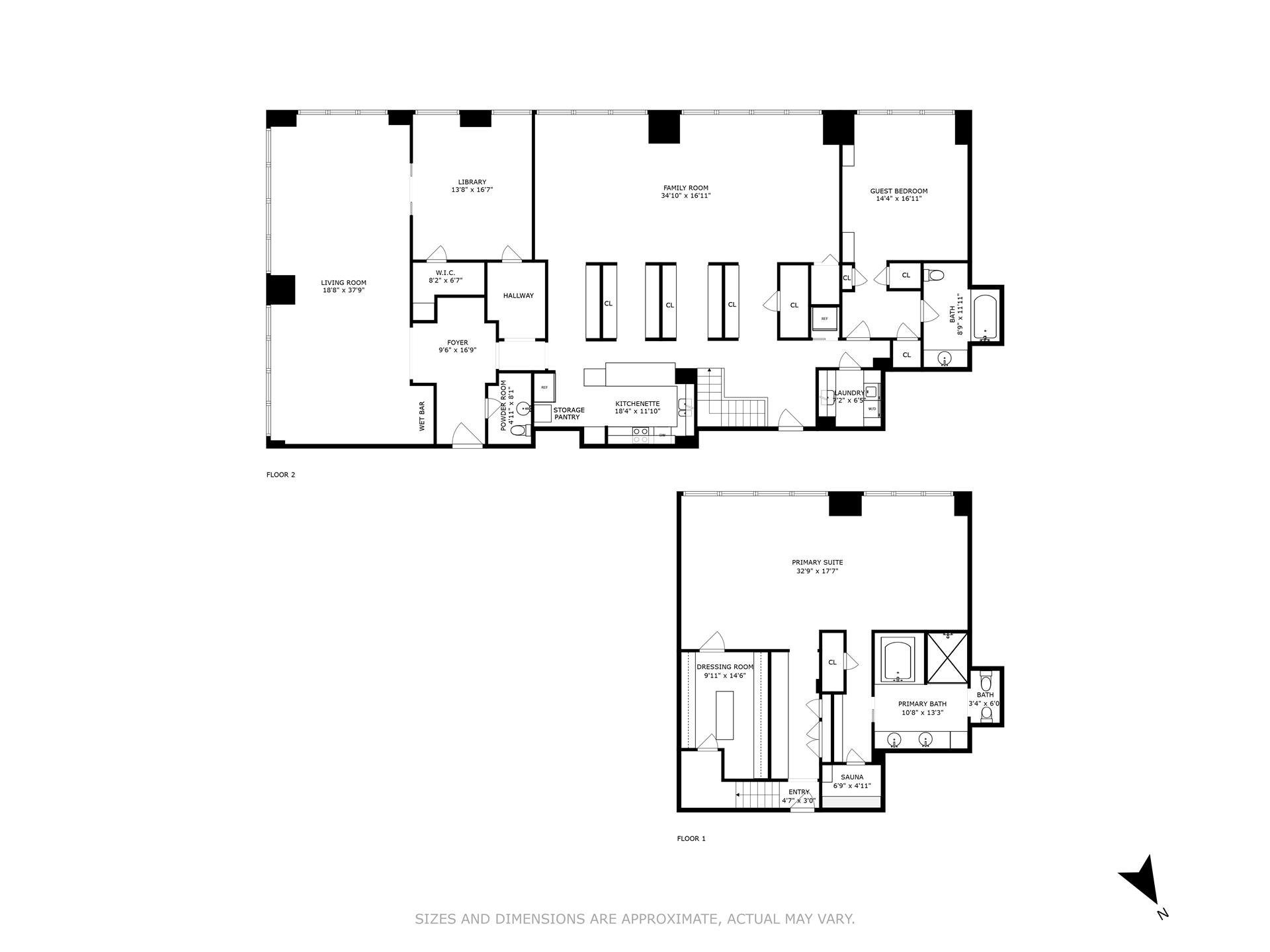 Floorplan for 641 5th Avenue, 33/34EF