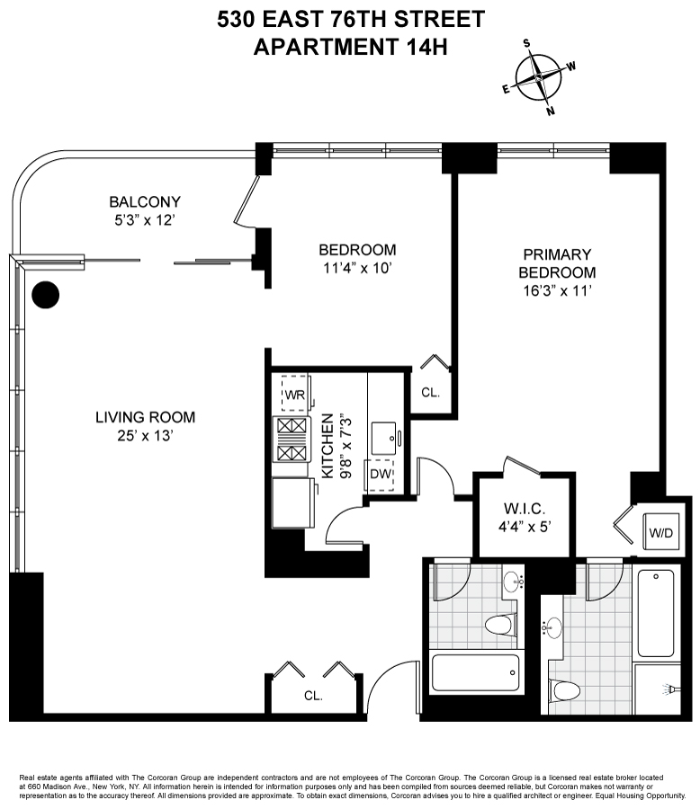 Floorplan for 530 East 76th Street, 14H