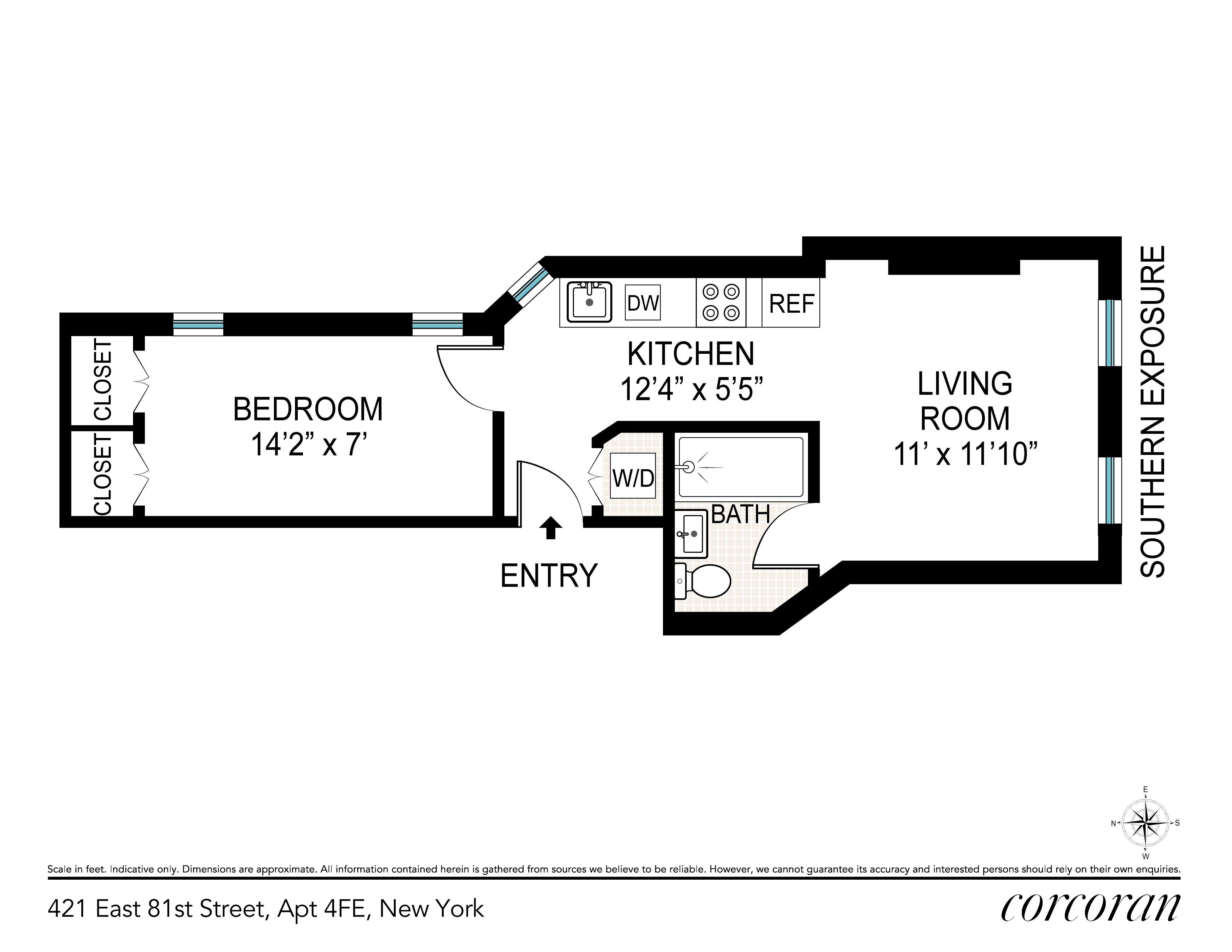 Floorplan for 421 East 81st Street, 4FE