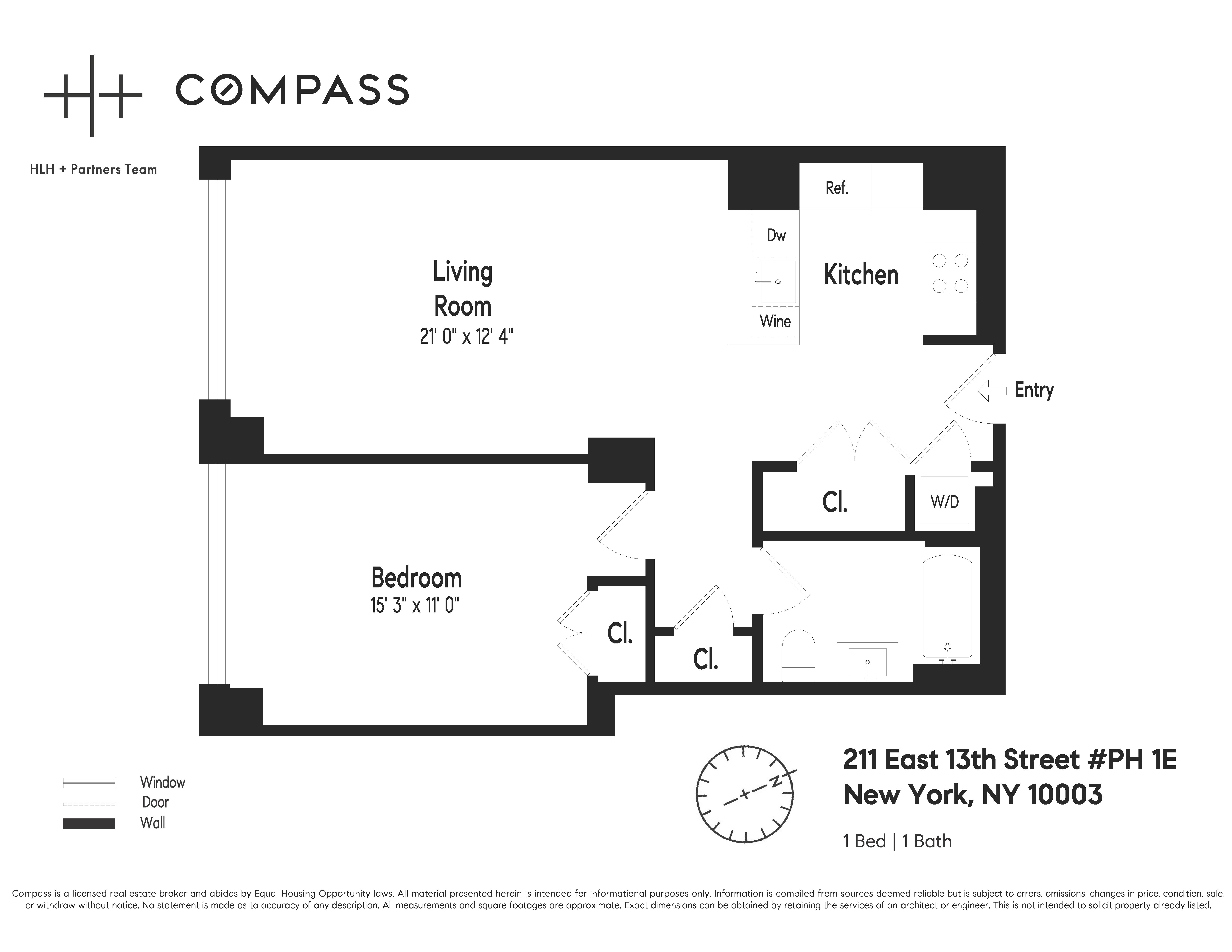 Floorplan for 211 East 13th Street, PH1E