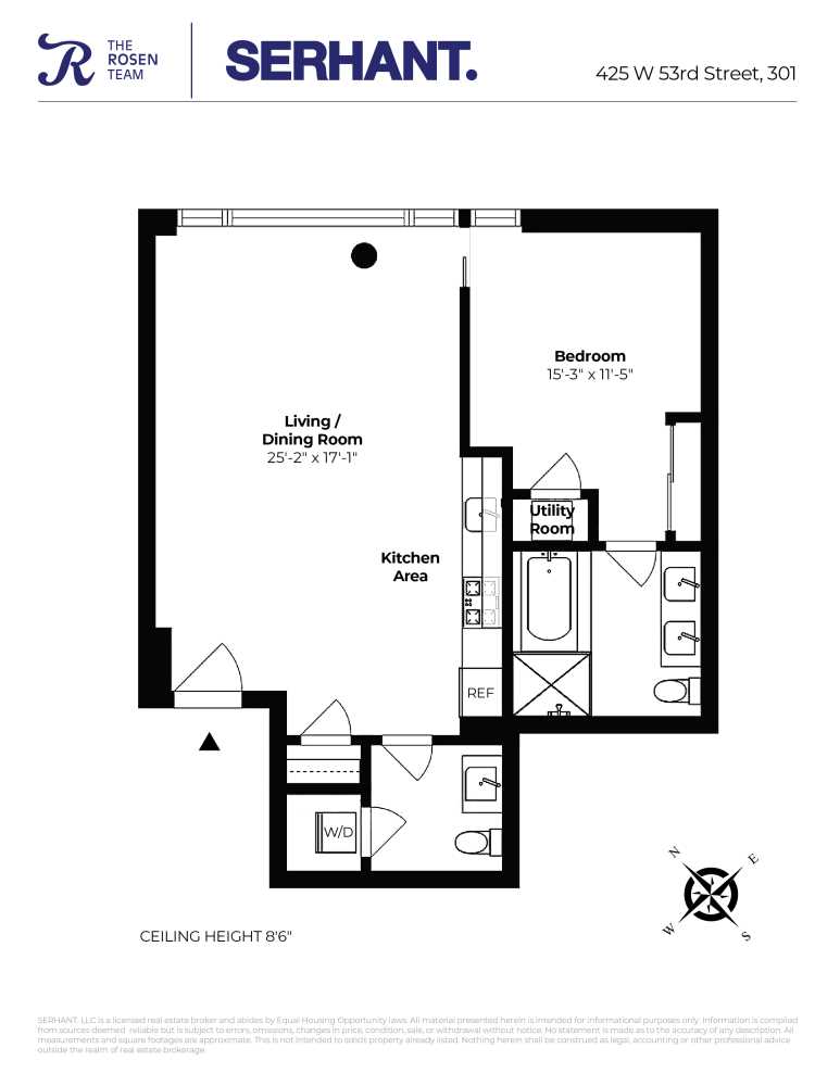 Floorplan for 425 West 53rd Street, 301