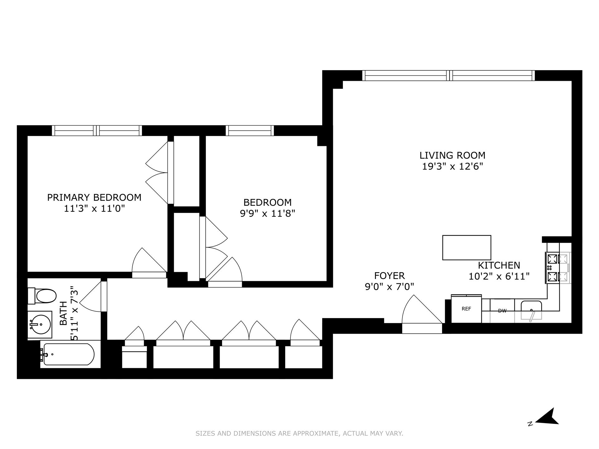 Floorplan for 837 Washington Avenue, 2G