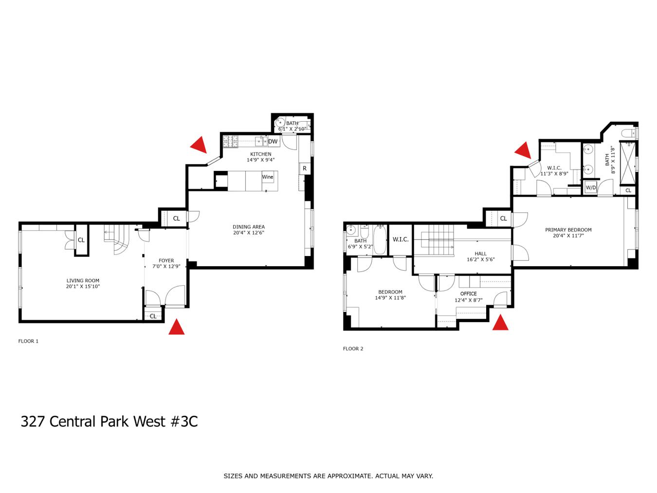 Floorplan for 327 Central Park, 3C