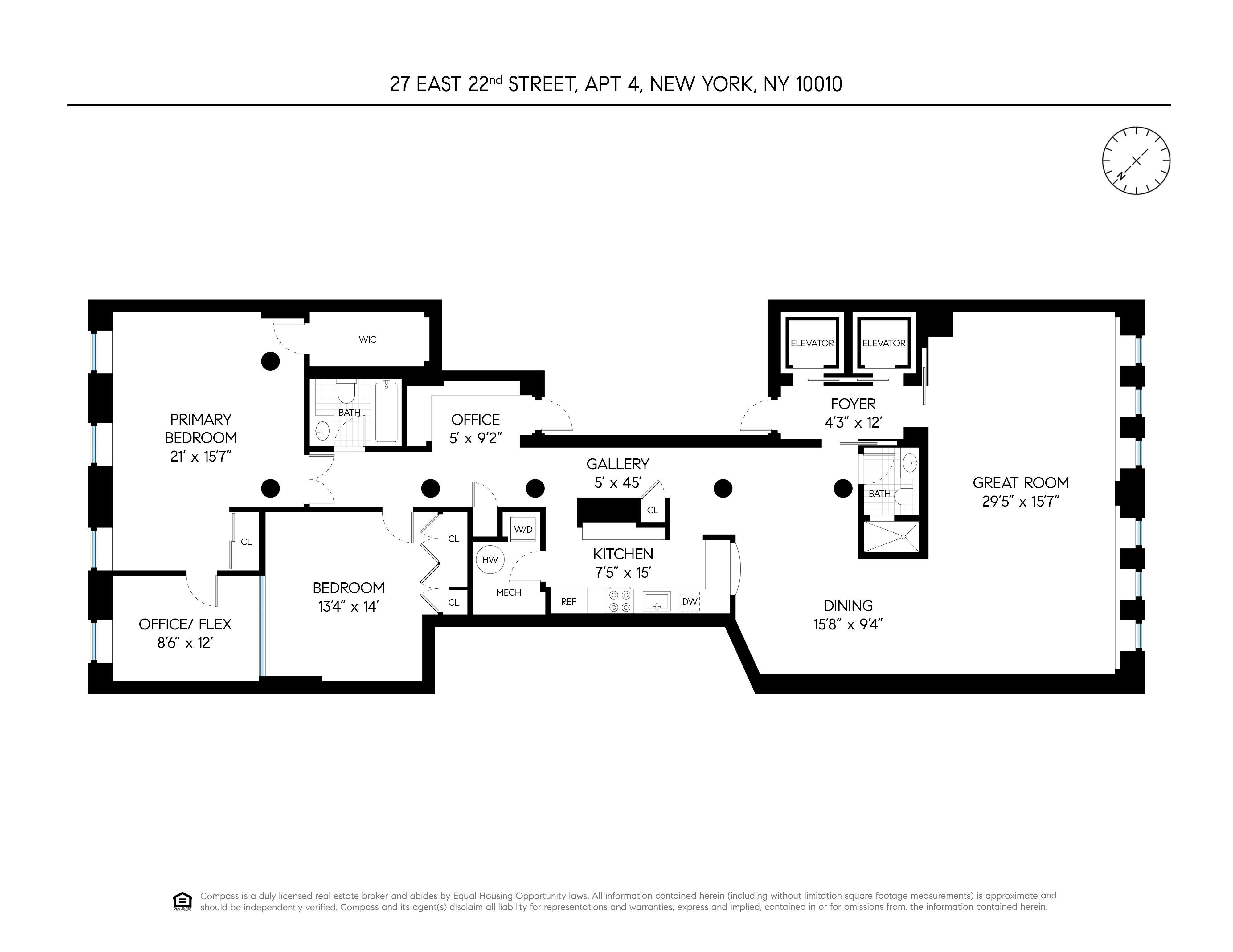 Floorplan for 27 East 22nd Street, 4