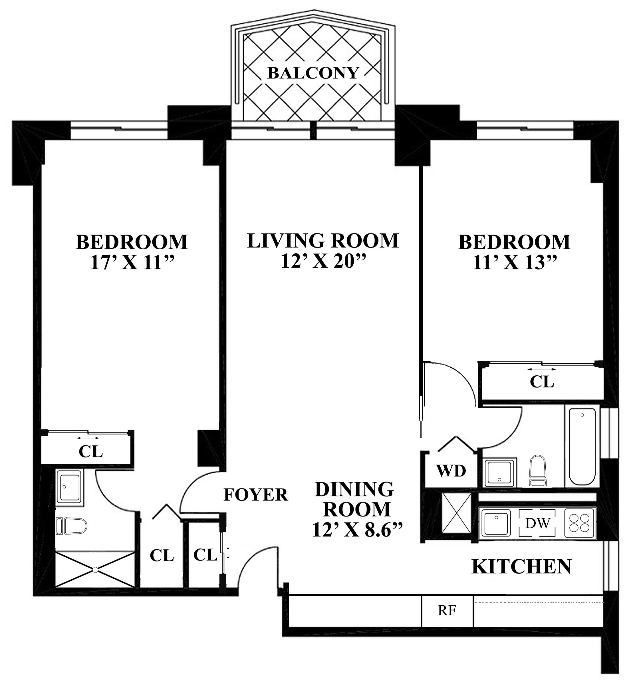 Floorplan for 220 East 65th Street, 5-B