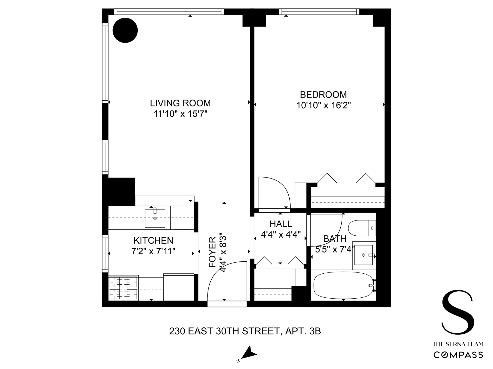 Floorplan for 250 East 30th Street, 3B