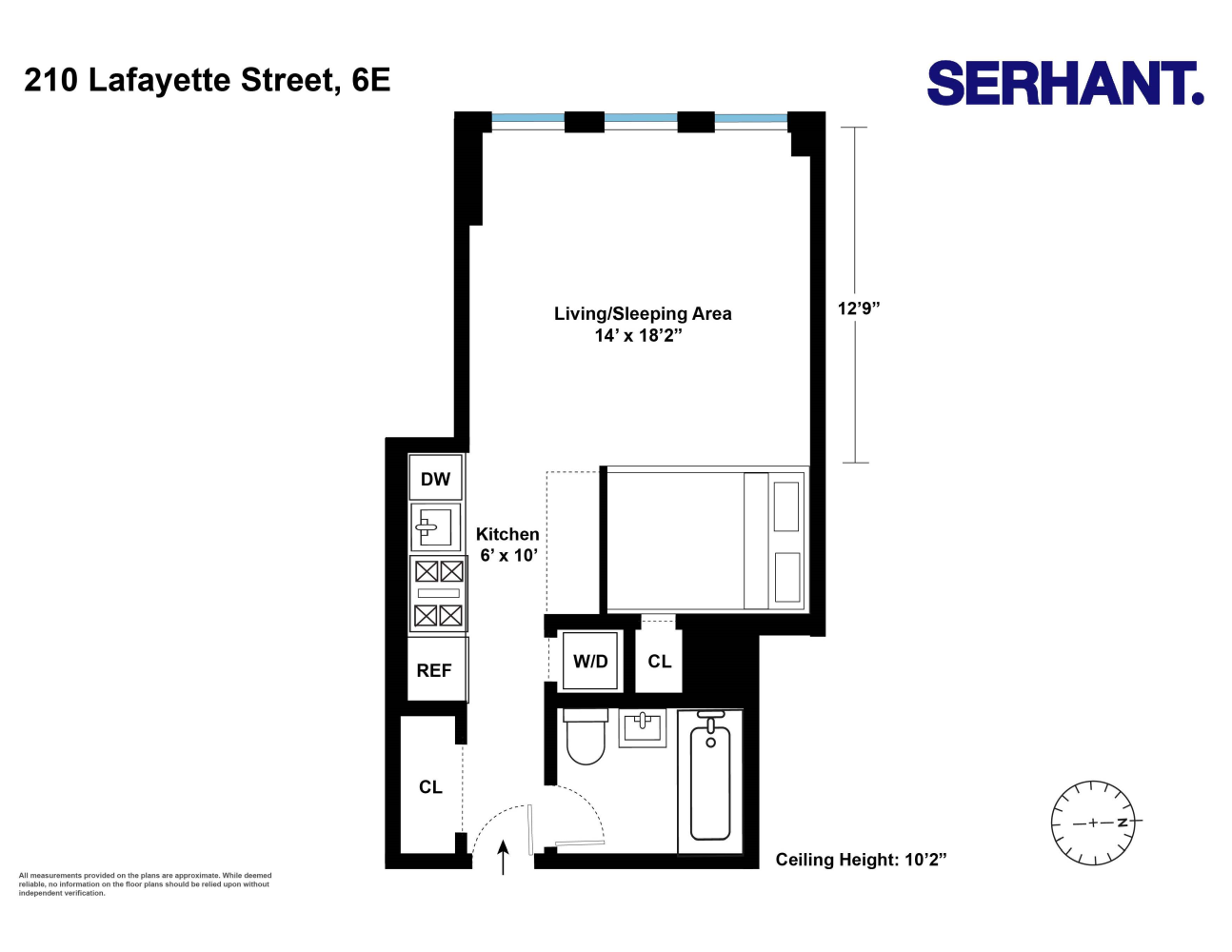 Floorplan for 210 Lafayette Street, 6E