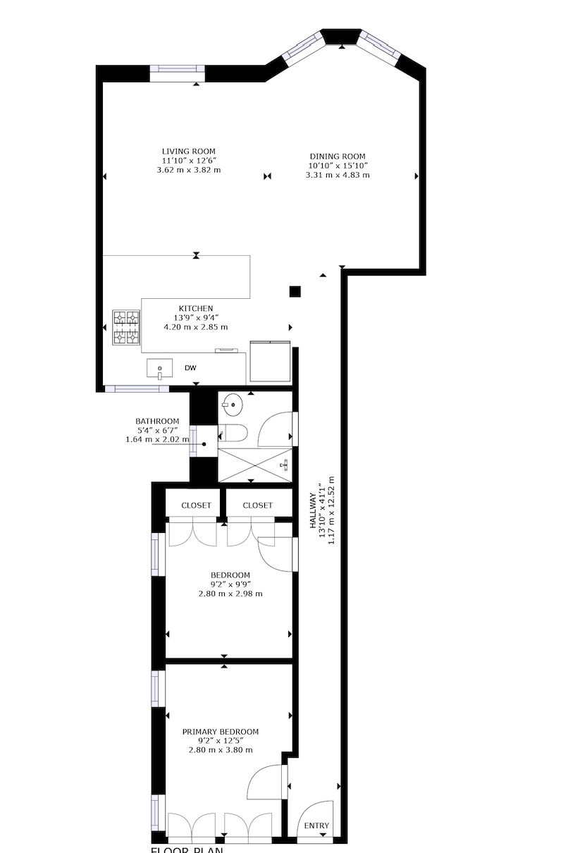 Floorplan for 364 West 121st Street, 2A