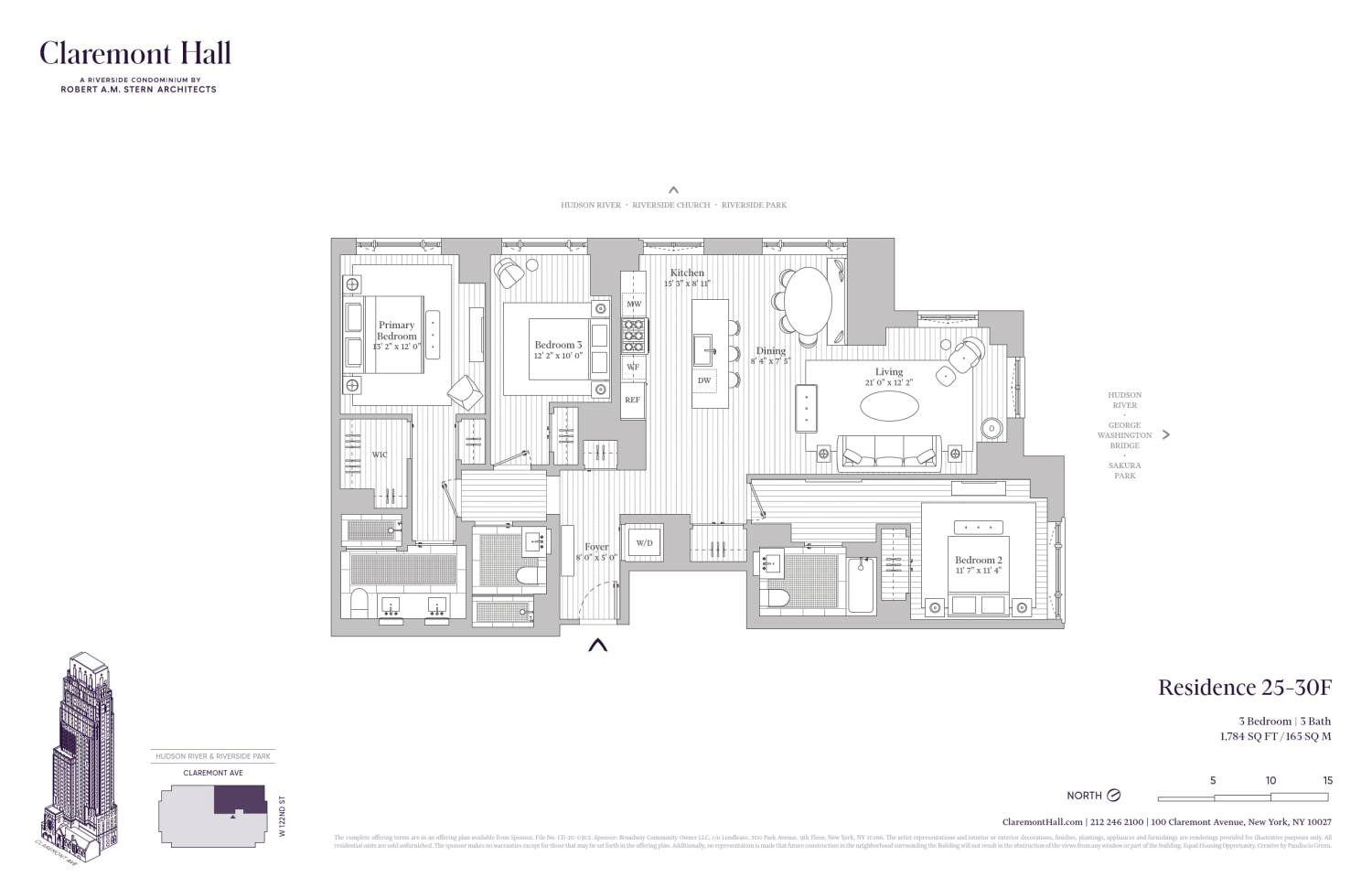 Floorplan for 100 Claremont Avenue, 28F