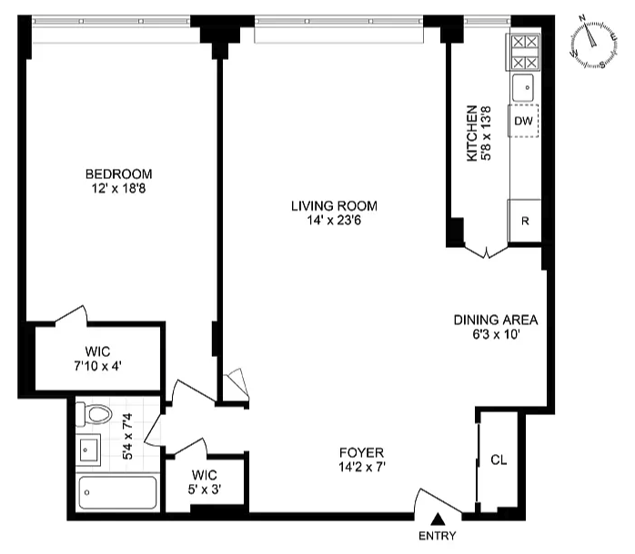 Floorplan for 12 Beekman Place, 2F