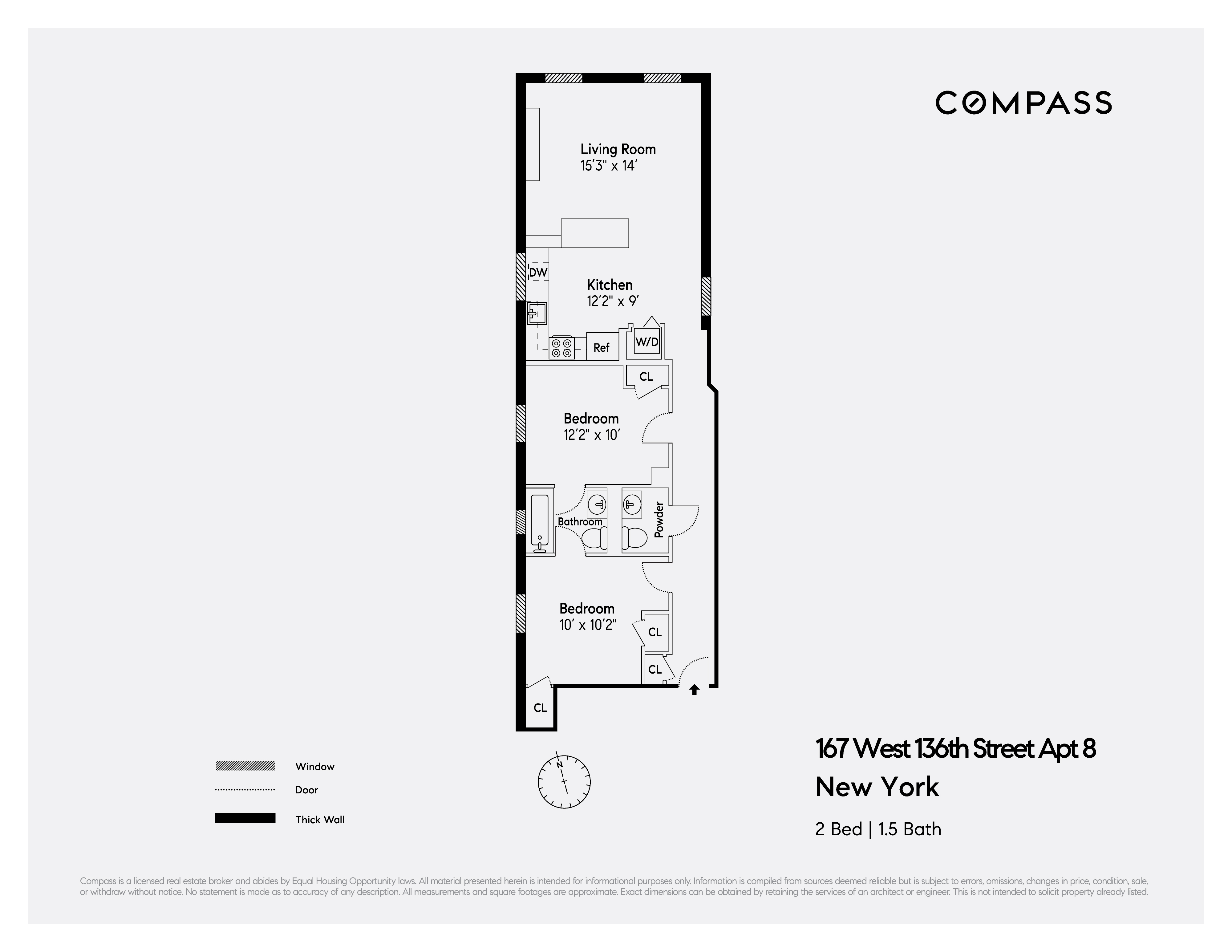 Floorplan for 167 West 136th Street, 8A