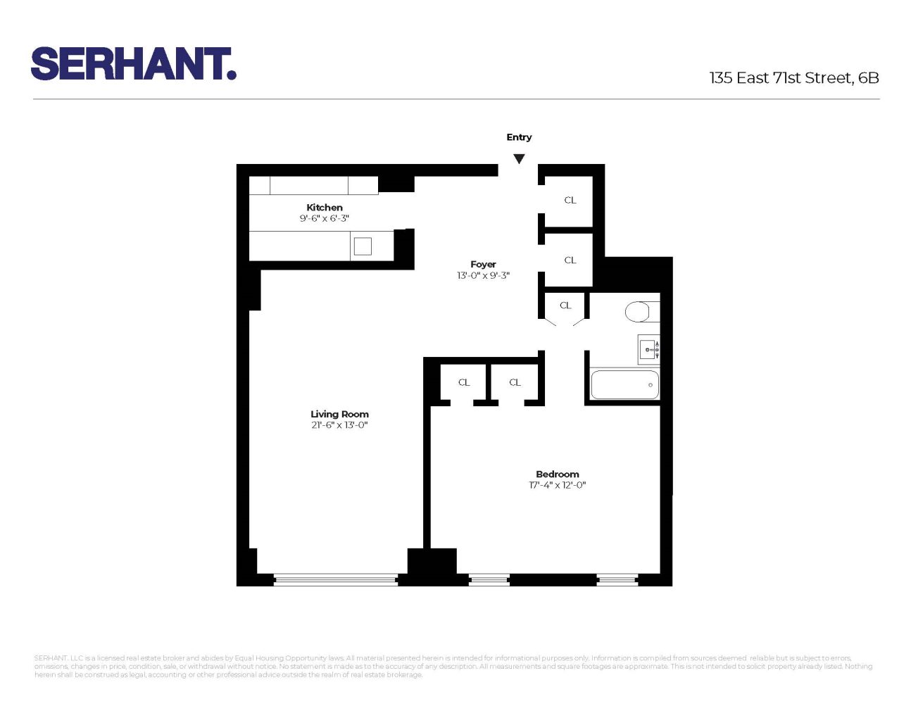 Floorplan for 135 East 71st Street, 6B